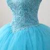 2018 New Sweetheart Ball Gown Quinceanera Abiti in rilievo Prom Sweet 16 Dress Plus Size Lace Up Vestido De 15 Ano Q69