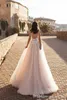 2019 Boho Wedding Dresses V-Neck Sexy Backless Lace Appliques Beach Wedding Dress Floor Length Bohemian Plus Size Bridal Gowns