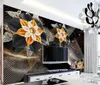Fond d'écran 3D moderne Peinture murale Bijoux Lotus Nonwoven Wallpaper TV Toile de fond photo Fonds d'écran Personnaliser