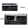 Car Center Console Air Conditioner Adjustment Decorative Cover Trim For Audi A4 B8 09-15 Stainless Steel Sticker