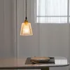 Nordic yatak odası başucu kolye ışık modern koridor elmas cam asılı lamba 2 m kablolar bar sayacı kolye lamba
