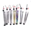 Hot 7 Style Dabber Tools wos Atomizer EciG ze stali nierdzewnej stal nierdzewna narzędzie do czyszczenia paznokci tytanowych z plastikową rurką do suchego ziół waporyzator