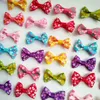 100pcs / parti 1.4inch baby husdjur hund hårklipp katt valp bågar liten bowknot husdjur grooming produkter mix färger hårbågar hund tillbehör