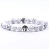 10 pièces/ensemble Bracelet signe de paix classique bracelets de perles en pierre naturelle pour hommes femmes pour cadeau