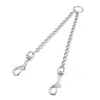 Animal de compagnie robuste métal Chrome chaîne Double chien laisse marche formation laisse pour 2 voies animaux de compagnie chiens collier perro chien accessoires