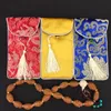 Neck strap Silk Brocade Pouch Small Universal Mobile Phone Bag Christmas Gift Bags Party Favor Glasses Pouch Jewelry Packaging 2pcs/lot