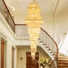 Nowoczesne kryształowe żyrandole światła Lampy LED American Golden K9 Crystal Chandelier Hotel Lobby Hall Way Home Inoodr Lighting