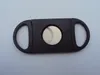 Svart Cigar Cutter Kniv Rostfritt Stål Dubbelblad Guillotin Saxar Cigar Cutter Slicer Pocket Storlek Smoke Kniv AC022