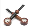 Novo tubo de madeira port￡til de metal haste reta filtra￧￣o mini tabaco de tubo, tubo de madeira spot de madeira