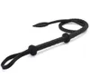 Zwart Microfiber Rijden Horse Whip, Gevlochten Sex Fogger, Hoge Kwaliteit Lederen Bull Whip, Spanking Sex Whip for Couples Sex Toys Y18100702