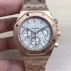 4 style version Rose Gold 41mm dial high quality Japan VK quartz movement Chronograph mans watches201V