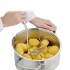 Artilugio de cocina de acero inoxidable Machacador de patata Prensa herramienta de cocina Puré de papas accesorios de ricer de presión ondulada Envío gratis