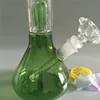 High quality green glass hookah with 1 filter 12 5 inch gb305