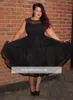 Maat zwart plus goedkope korte prom -jurken pure nektheenleng