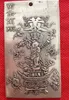 Vieux chinois huang jin wan liang tibet lingot d'argent amulette de remerciement 132g