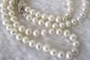 Long 30 8-9mm Real Natural White Akoya Cultured Pearl Jewelry Necklace2550