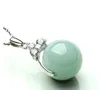 Wholesale - Natural Emerald Pendant Road Pass Transfer Beads Jade Pendant Women 925 Silver Necklace