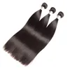 Peruansk brasilianska 5 buntar silkeslen rak malaysiska dubbla wefts 100% mänskliga hårförlängningar 10-32 tum naturlig färg yirubeauty