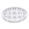 Oval Clear Acrylic Pigment Cup Cap Rack Permanent Tattoo Ink Cup Holder Stand 15 Holes Tattoo Accessories