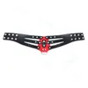 Bondage Harness Slave Gothic Punk Halsband mit Nieten, 3 Schichten, Nieten-Rollenspiel-Halsband #E89