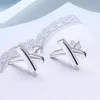 Fine 925 Sterling Silver Earring,2018 New Style 925 Silver X shaped geometric Earrings For Women Fashion Jewelry Hot Sale SE019