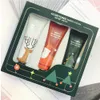 Nieuwe aankomst handcrème set vochtinbrengende lotion 3 stks / set hand scrub voedende handlotion zorg set 30ml