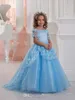 Princess Vintage Beaded Arabic Flower Girl Dresses Long Sleeves Sheer Neck Child Dresses Beautiful Flower Girl Wedding Dresses