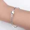 Manifold grossist 925 Sterling Silver Armband 3mm Snake Chain Fit Pandora Charm Bead Bangle Armband DIY SMYECT