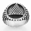 FANSSTEEL STAINLESS STEEL punk vintage mens or womens JEWELRY masonry dot tirangle round ring ma ring FSR14W1453691604204718