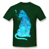 높은 품질 망 코 튼 원단 고양이 Tee Shirt Mens Crew Neck 짧은 소매 티셔츠 수영 큰 크기 3D 인쇄 티셔츠