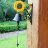 Gietijzer welkom diner bel zonnebloem tuin decoraties opknoping decoratieve deurbel metalen ambacht outdoor cabin lodge decor land muur mount vintage