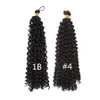 14 polegada cabelo encaracolado onda de água crochê extensões croe trança sintética cabelo em massa 15 fios pacote 100gchet tranças ombr8566356