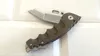 Heeter Knifeworks Man Of War M-O-W Heavy Folding Knife S35VN Blade Brown Titanium Handle Custom Outdoor Messen Tactical Camping Hunting Tools Pocket EDC