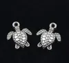 100Pcs alloy lovely Turtle Charms Antique silver Charms Pendant For necklace Jewelry Making findings 16x12mm