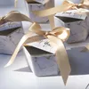 Boîtes à bonbons style marbré créatif, 100 pièces, fournitures de fête pour faveurs de mariage, boîte cadeau de remerciement pour réception-cadeau pour bébé, nouvelle collection