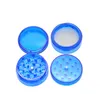 New type cigarette grinder 50mm four layer plastic flat grinder grinder