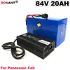 Wiederaufladbare Lithiumbatterie 84V 20AH E-Bike-Batterie Elektrofahrradbatterie für Bafang 84V 2000W Motor + 5A Ladegerät Kostenloser Versand
