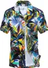 Neue Sommer Herren Kurzarm Strand Hawaiian Shirts Baumwolle Casual Floral Shirts Herren kleidung Mode