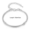 Factory Partihandel 925 Sterling Silver Armband Snake Chain Fit Charm European Bead Bangle Armband för män Kvinnor Smycken Gåva i bulk