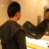 Sakal Tıraş Önlüğü Saç Tıraş Önlük Toplamak Biber Bib Yüz Boyası Süsleme Catcher Pelerin Erkek Baba Erkek Arkadaşı Için İki Vantuz