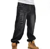 Mode herrar jeans trend hiphop lös fritid baggy nya denim byxor stor storlek 44 46 män långa byxor hip hop bottnar