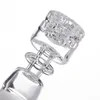 Nieuwe Quartz banger Frosted Joint 19/14/10mm MaleFemale Joint Pure Crystal Double Stack Stacker Diamond Knot bij Mr.Dabs Retail