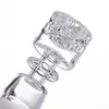 Nowy kwarc Banger Frosted Joint 191410 mm Malefemale Cołd Pure Crystal podwójny stos Stacker Diamond Knot w MrDabs Retail7823742