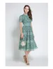 ZAWFL haute qualité autoportrait robe 2018 été femmes élégant mince rose vert évider dentelle Aline robe mi-longue vestidos3269455