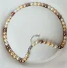 Collana con perle rotonde di perle di conchiglia dei mari del sud di colori misti genuini da 8 mm 18 "