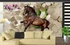 3D Ogromny Mural Papel de Parede koń przyjeżdża do sypialni salon sofa telewizja tapety murale 32947289797562