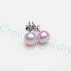 Sterling Silver 3A+ Quality Handpicked Freshwater Cultured Stud Red Pearl Earrings