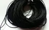 Artesanato redondo cordão de couro genuíno corda de couro natural para fazer jóias kumihimo trança cadarços 2mm blac3766239