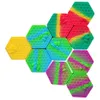 10шт/лот 26 мл шестиугольника с пчелом разноцветным силиконовым контейнером для силиконовых банок с масками