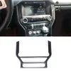 Decorazione interna della console centrale in fibra di carbonio per Ford Mustang 2015-2017 Pannello CD di navigazione centrale Decalcomanie239E